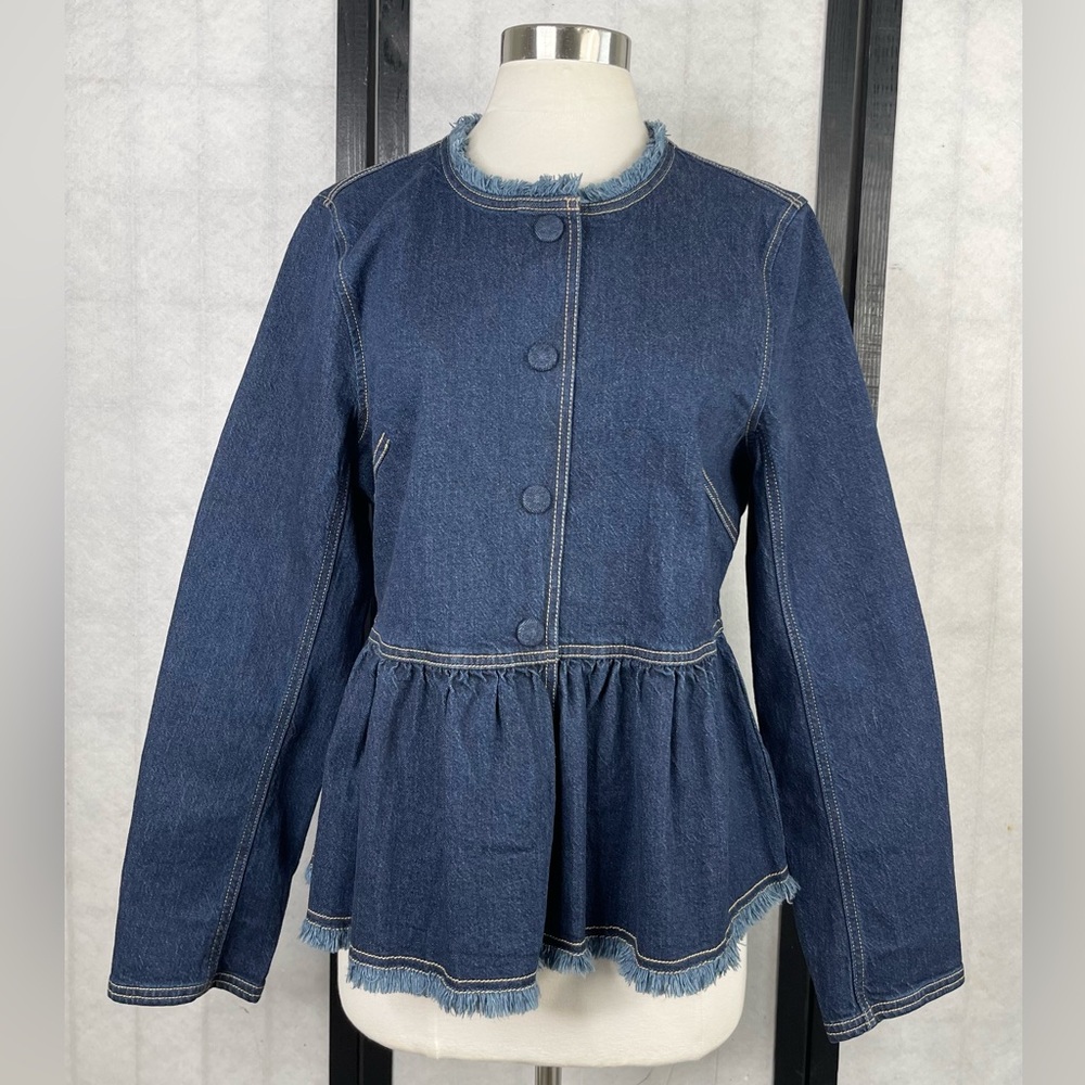 Pilcro Denim Peplum Jacket M